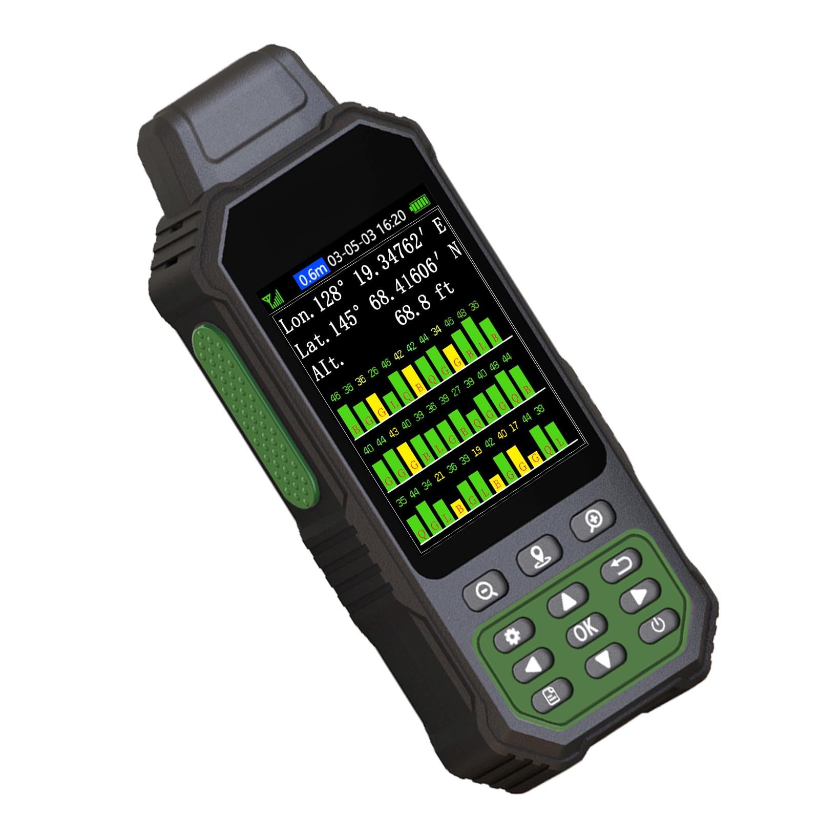 FTVOGUE Compteur Terrestre GPS avec écran Couleur 3,2 Pouces, Double Prise en Charge GPS GNSS pour l'arpentage des Terres Agricoles, Outil de Mesure Précis de la Zone, Longue Durée de Vie de la