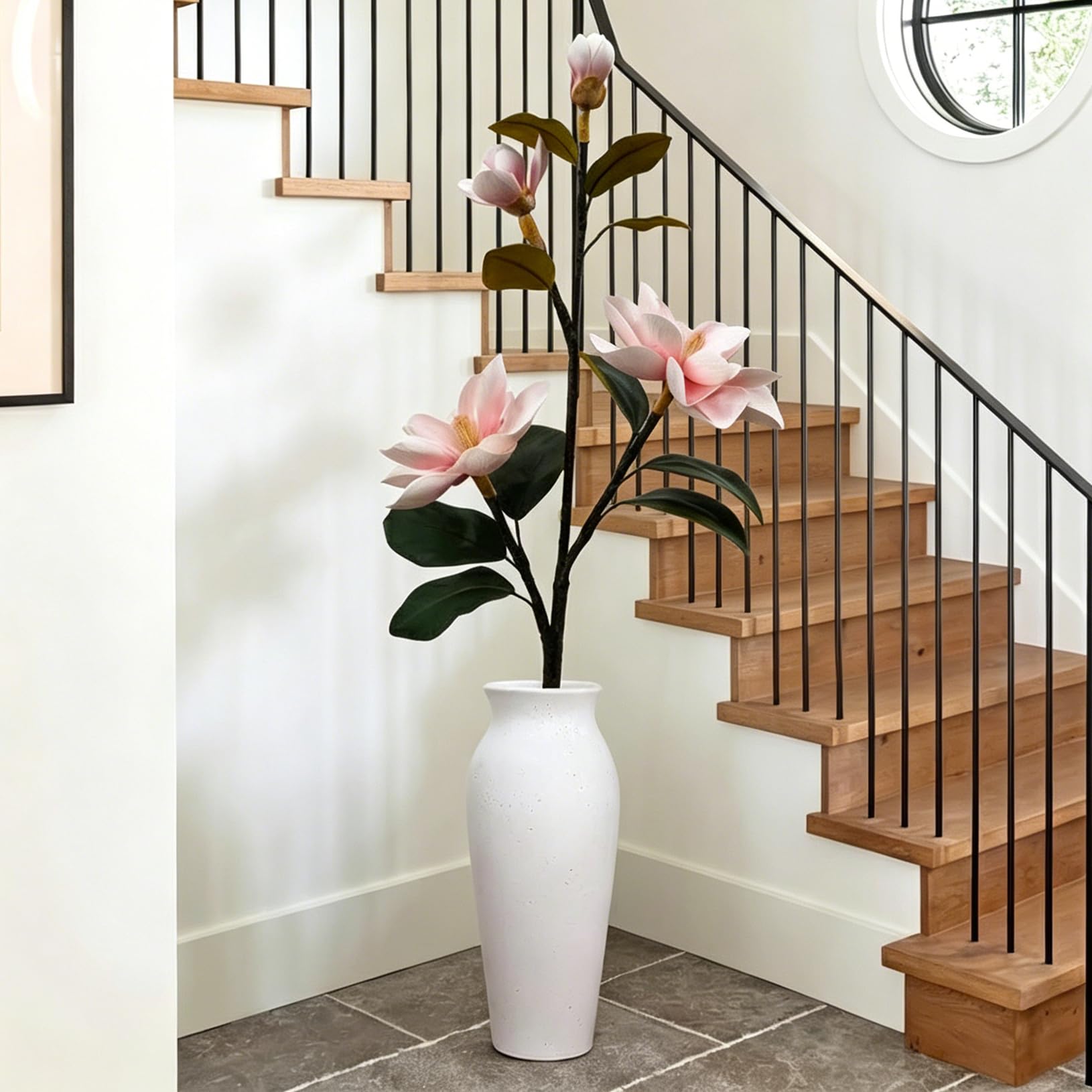 109 Cm/43'' Longue Fleurs Artificielles Géantes pour Décoration De Grandes Fleurs Artificielles en PU pour Grandes Vase Mariage, Fête Anniversaire, Salon,intérieur Pink a,One Size