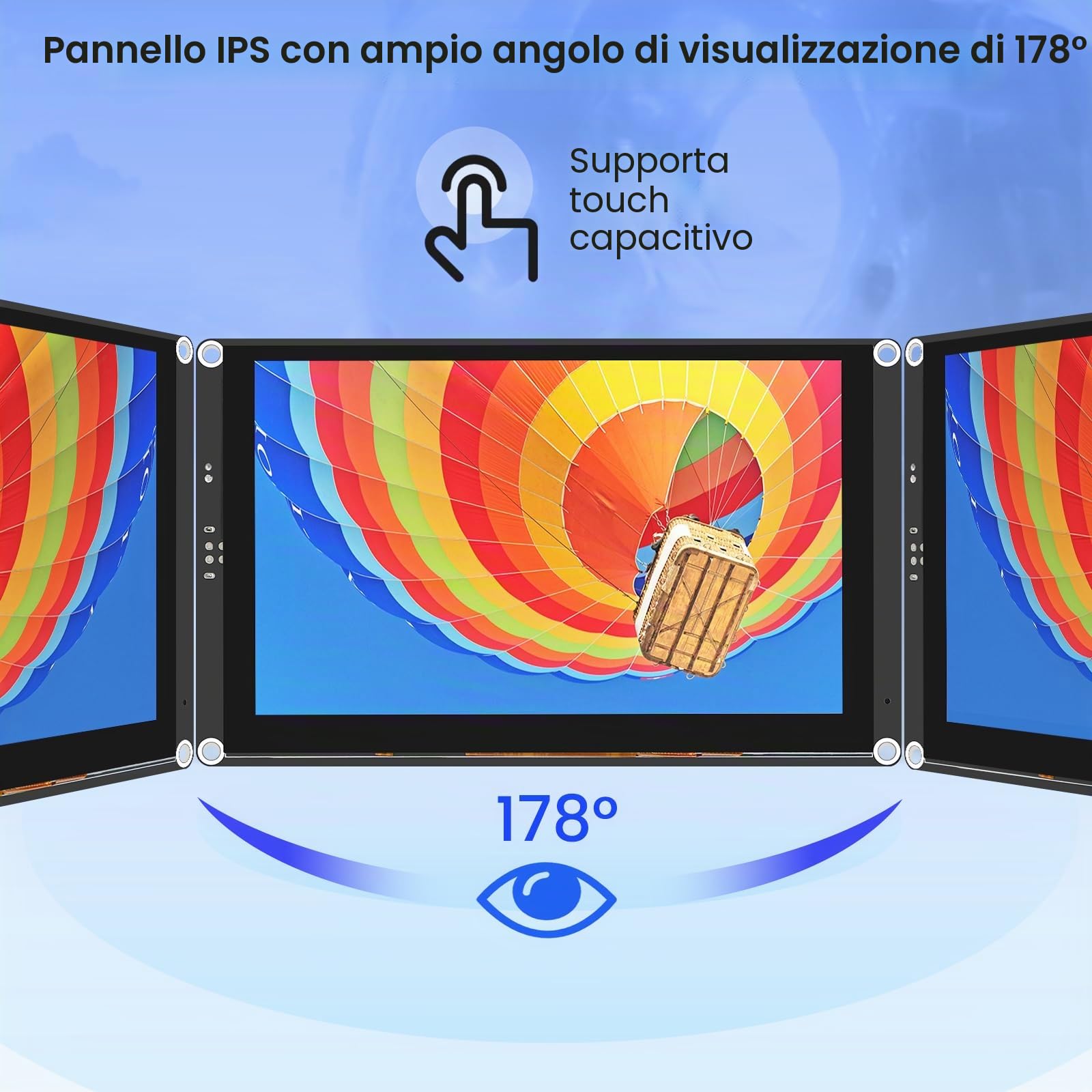 ELECROW ESP32 Display 800 × 480, display touch IPS HMI ESP32 da 5 pollici, supporto interazione vocale AI, processore dual-core LX7 a 32 bit, fino a 240 MHz, compatibile con Arduino, ESP-IDF e LVGL