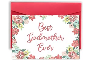 Happy Mother's Day Card for Godmother, Lovely Godmother Card Gifts for Godmom,...