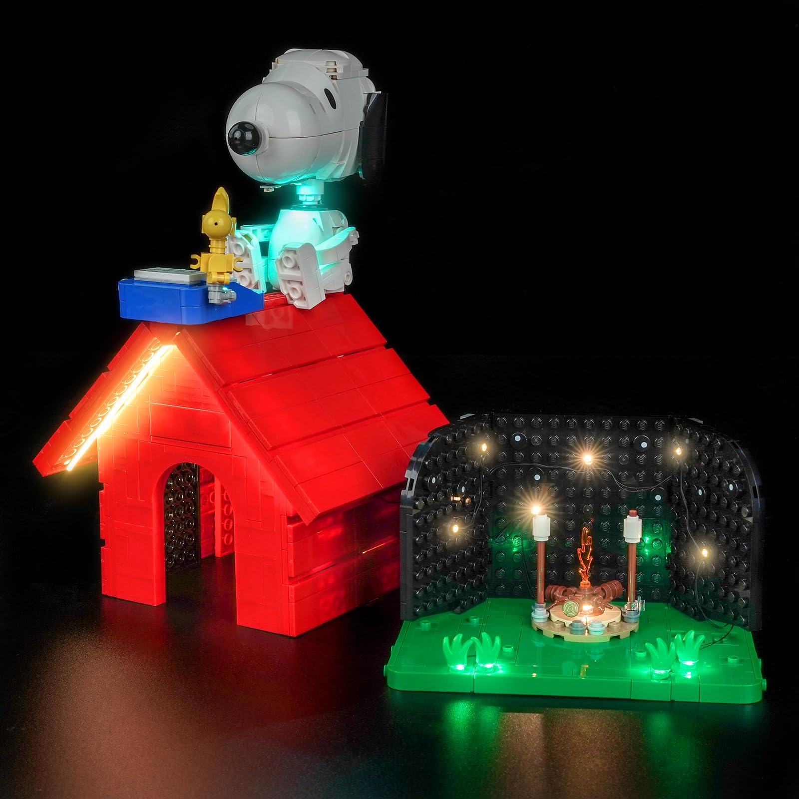 LocoLee Licht Kit kompatibel mit Lego Peanuts: Snoopys Hundehütte, (kein Modell, nur Licht) Dekorative Beleuchtung Set Compatible with Lego 21368 Peanuts: Snoopy's Doghouse