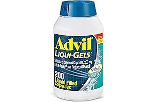 Advil Liqui-Gels minis: 200mg Ibuprofen Antipyretic for Fast Fever Reduction