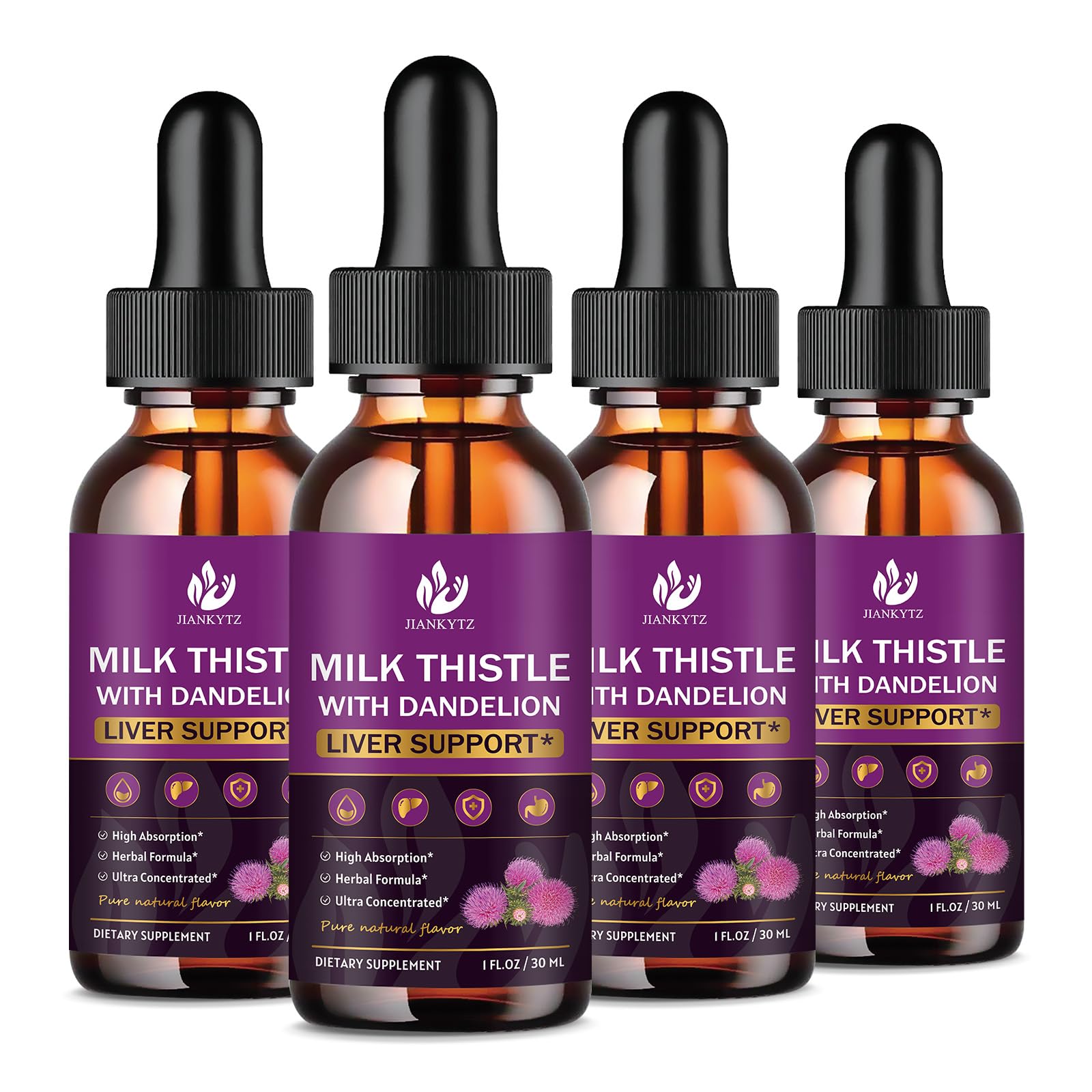 (2 Pack) Milk Thistle Liquid Drops for Liver Det0x & C1eanse Support, Vegan — Amazon image 8