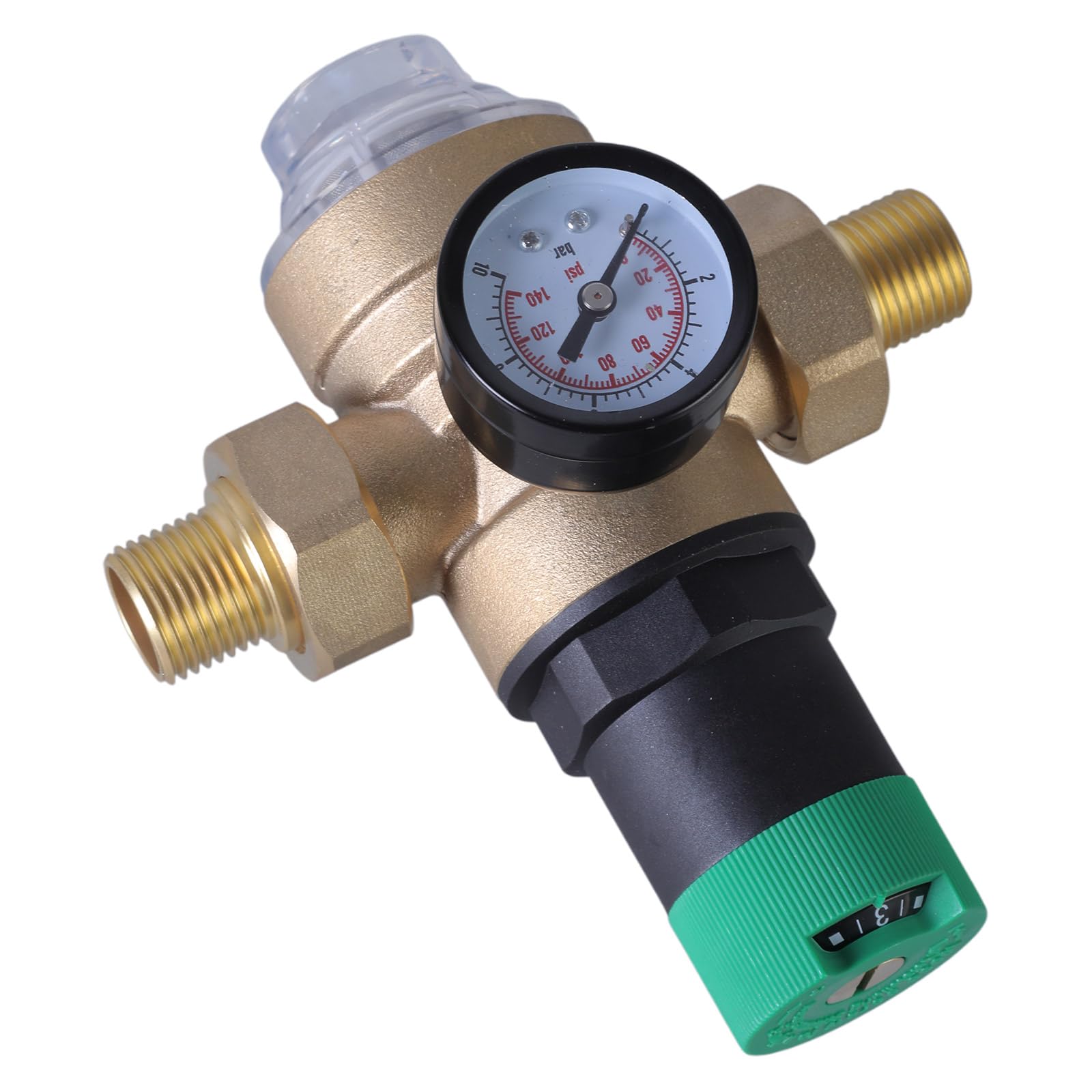 Kalttoy Dn15 Pressure Reducing Valves With Gauge And Screen Filter / Dn20 Pressure Regulator Easy Installation With Water Gauge And Meshes Filter