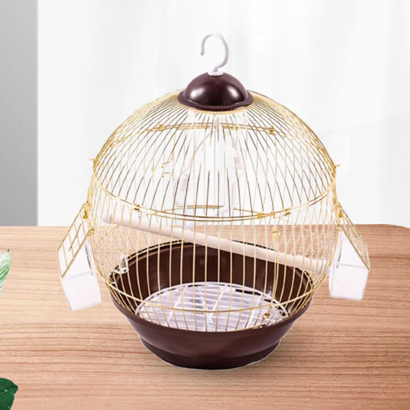 Standkäfig Vogelkäfig Hängekäfig Papagei Vogelkäfig für Finken Kleinvögel, Gold