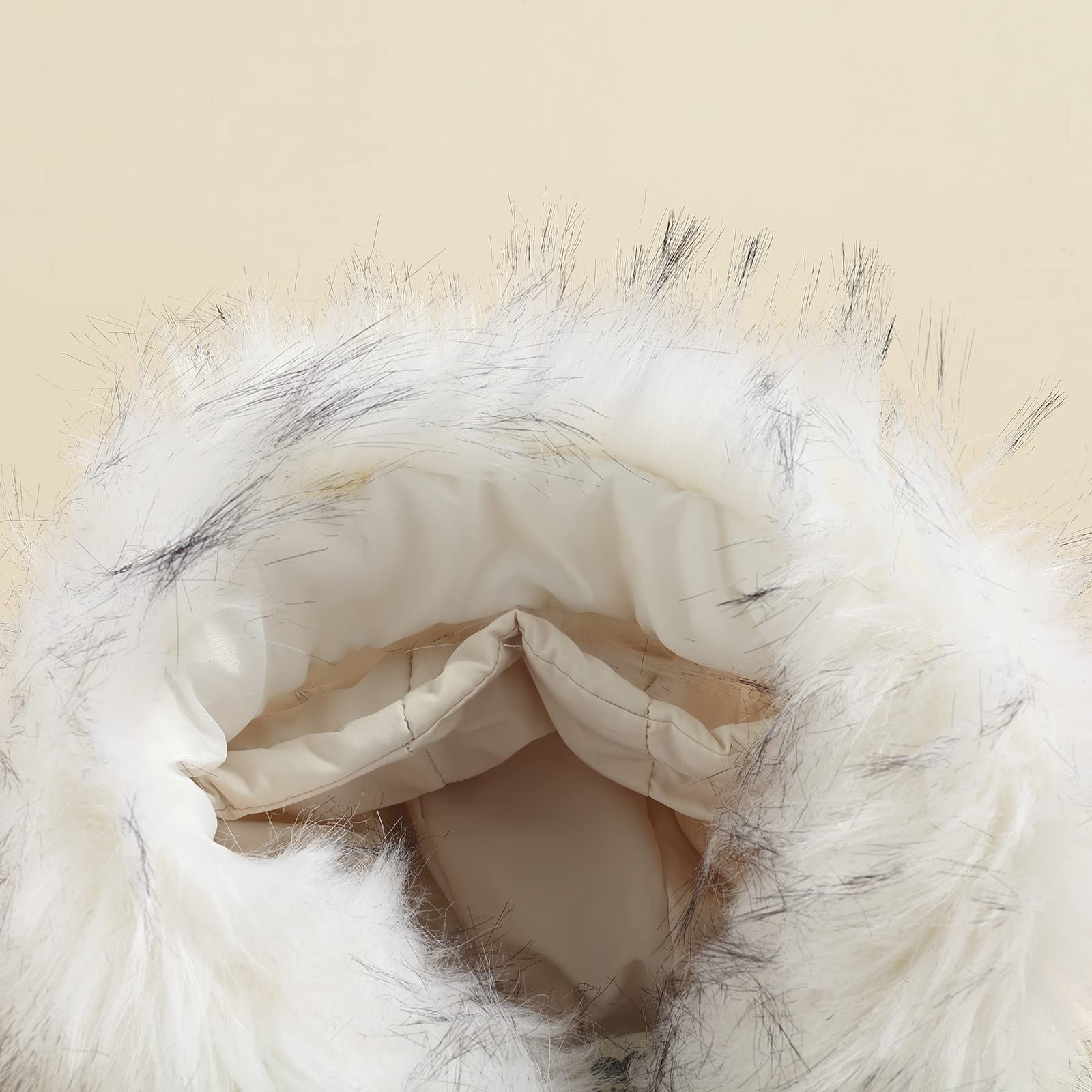 Geagodelia Combinaisons à Glissière pour Enfants avec Gants, Combinaison à Capuche Hiver Barboteuse en Peluche de Couleur Unie avec Poches