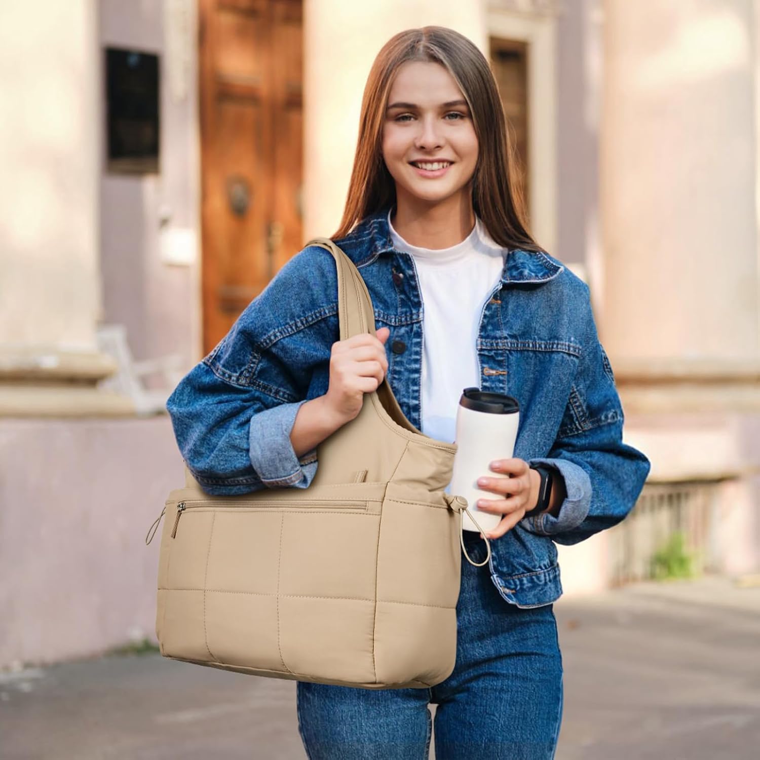 BOSTANTEN Puffer Tote Bag for Women