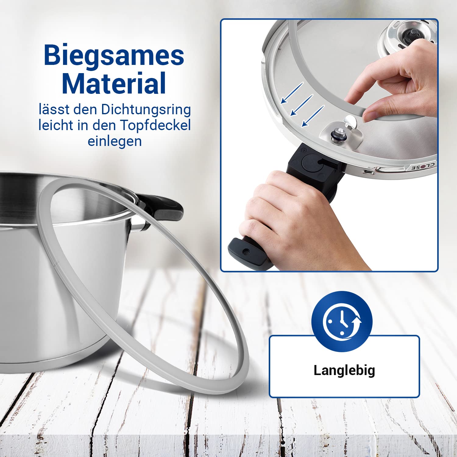 Guarnizione Pentola A Pressione Fissler Ø22cm - Codice 038-667-00-205/0 - Garanzia 5 Anni ONIX TECH - Foto 3