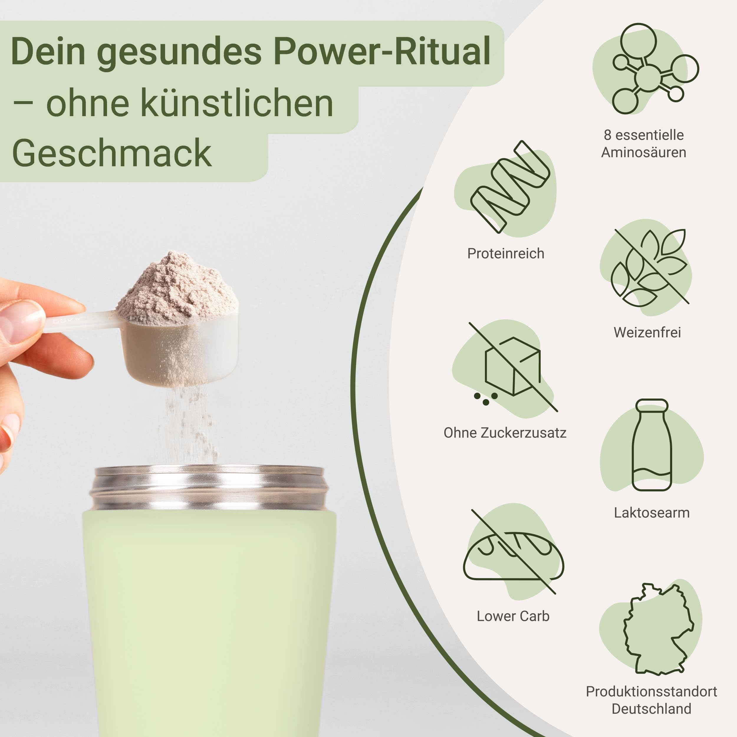 for you Power Eiweiß Erdbeer-Rhabarber 750 g + Gratis Shaker – Mehrkomponenten Eiweißpulver nach Dr. Strunz mit L-Carnitin, Vitaminen & Mineralstoffen | Muskelaufbau & Regeneration | Sehr gut löslich
