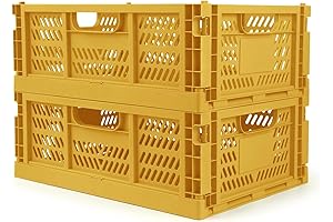 2-Pack Car Crate Organizer: Golden Yellow