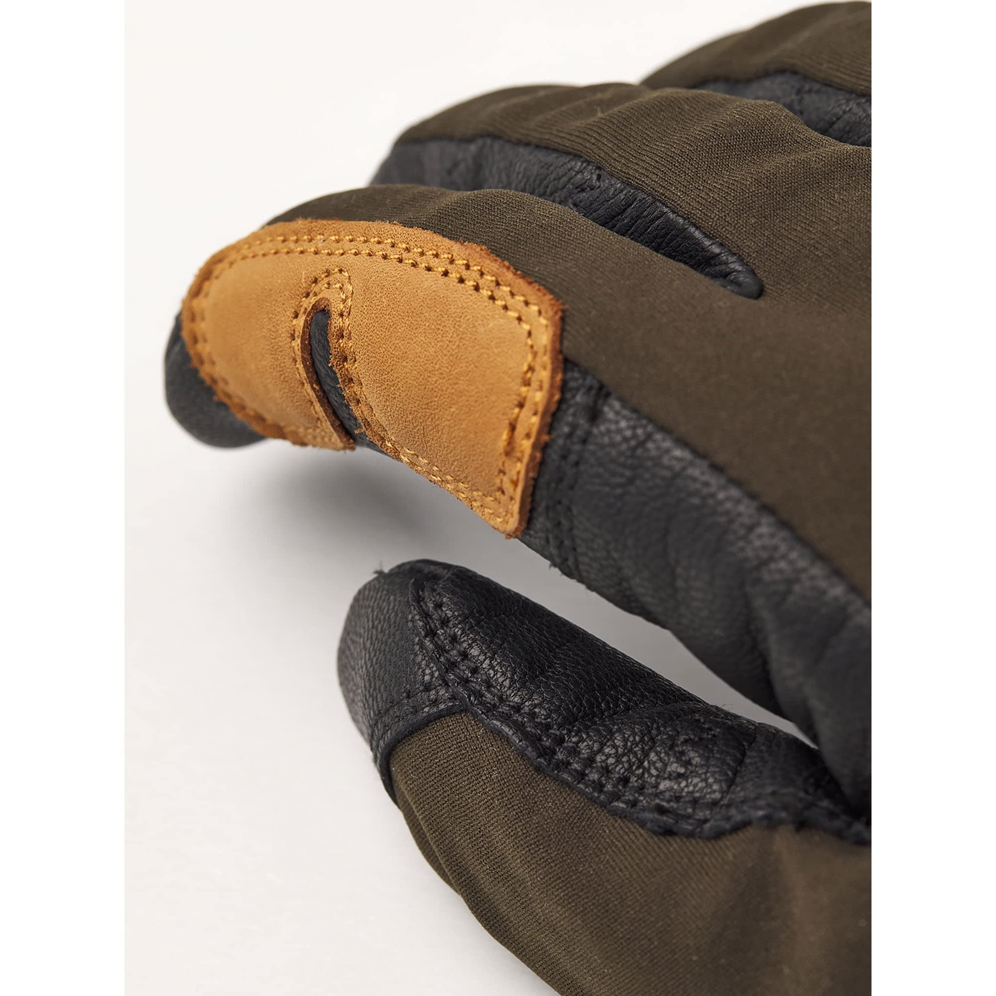 HESTRA Ergo Grip Active Wool Terry Oliv, Gore-Tex Fingerhandschuh, Größe 10 - Farbe Dark Forest - Black