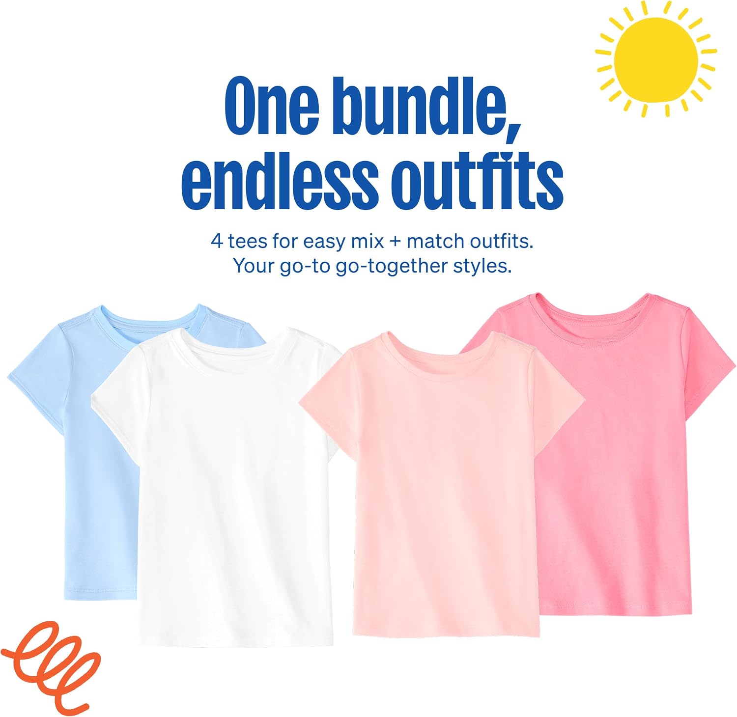 Garanimals Baby & Toddler Girl T-Shirt, Size 0-6T, Multi-Pack