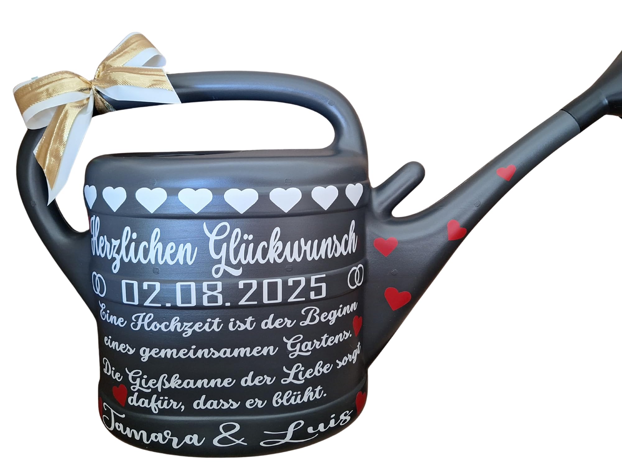 Gießkanne Hochzeit personalisiertes Hochzeitsgeschenk,Geschenk Ehepaar, Eheleute Geschenkidee Geldgeschenk, Kanne für Geld, Brautpaargeschenk Garten