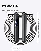 Vista 8 de Smart Jump Rope Accurate Calorie Tracking & 4 Training Modes Adjustable Steel Wire Rope Built-in High-Speed Bearings Type-C Charging Ideal