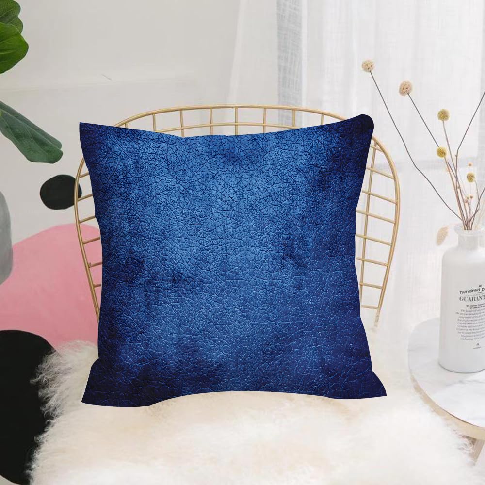 HYOSXW Cushion Cover,Throw Pillow Case Home Decorative for Living Room Bedroom Sofa Chair 16X16 Inch,Blue leather texture background,Pillowcase 40X40cm
