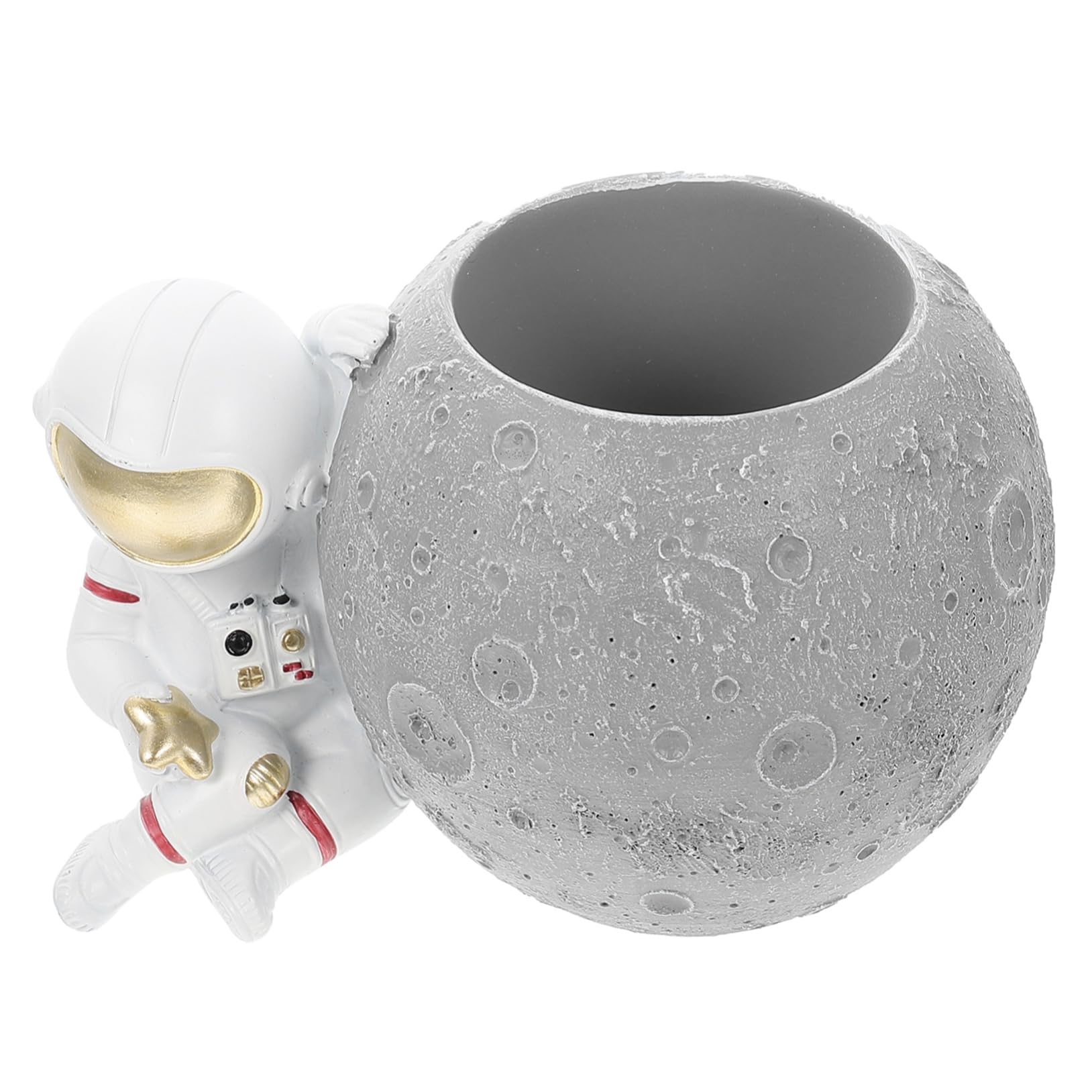MAGICLULU Portapenne in Resina Forma di Astronauta Contenitore per Matite Organizer da Scrivania Multifunzionale per Ordine e Spazio