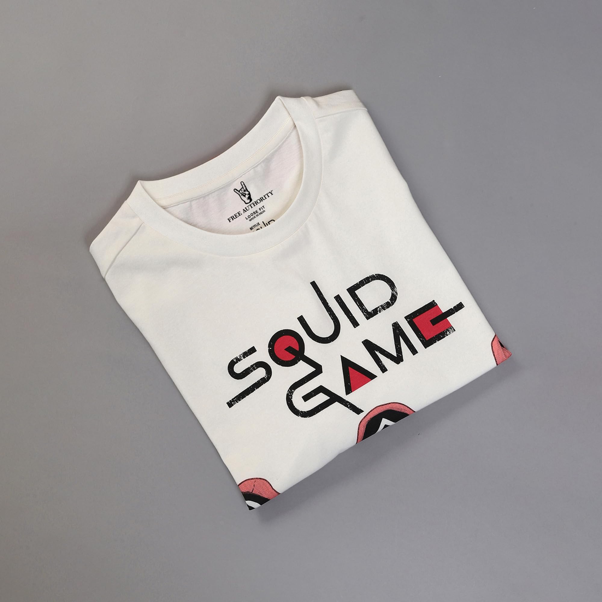 Free Authority Camiseta oficial del juego del calamar para hombre, de media manga, cuello redondo, estampado gráfico, de algodón, ajuste holgado
