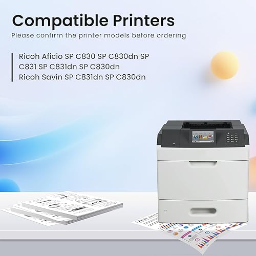 Miniatura 2 de GREENBOX Cartucho de tóner de repuesto compatible para Ricoh SP C830DN 821117 821120 821119 821118 821181 821184 821183 821182 para SP C830DN