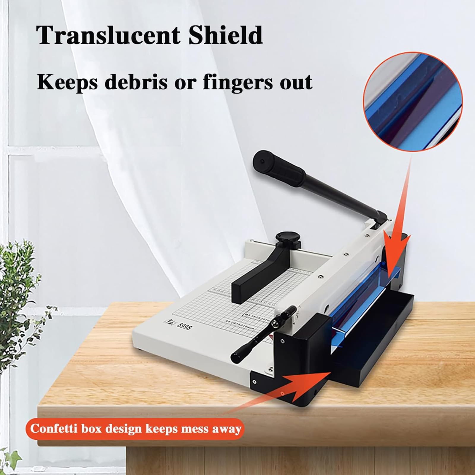 Taglierina a ghigliottina resistente, formato A4, larghezza di taglio 30,5 cm, solida struttura in acciaio, ideale per uffici, scuole e impianti di stampa