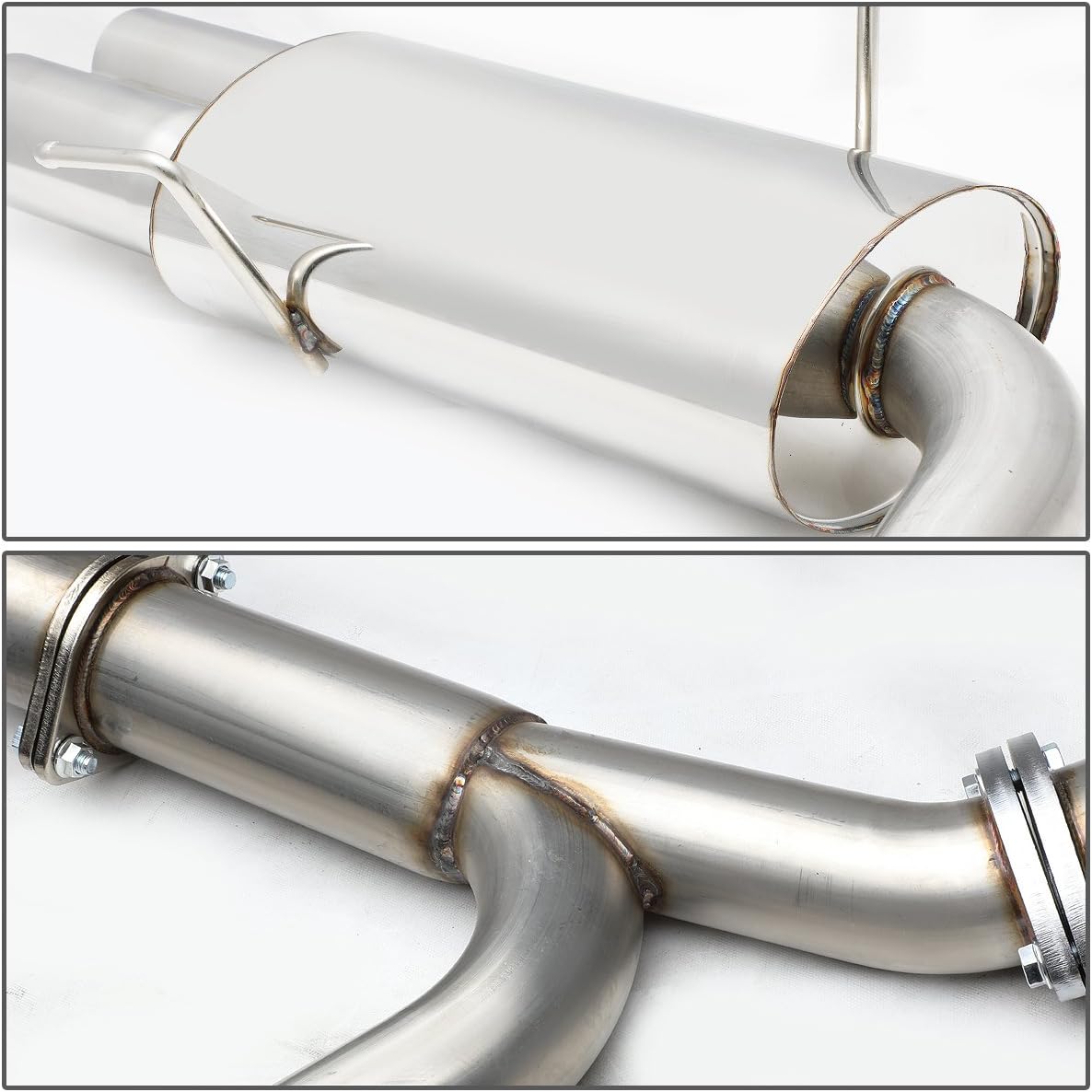 DNA MOTORING CBE-WRX15-D Stainless Steel Cat Back Exhaust System [Compatible with 15-17 Subaru WRX & STI Sedan]