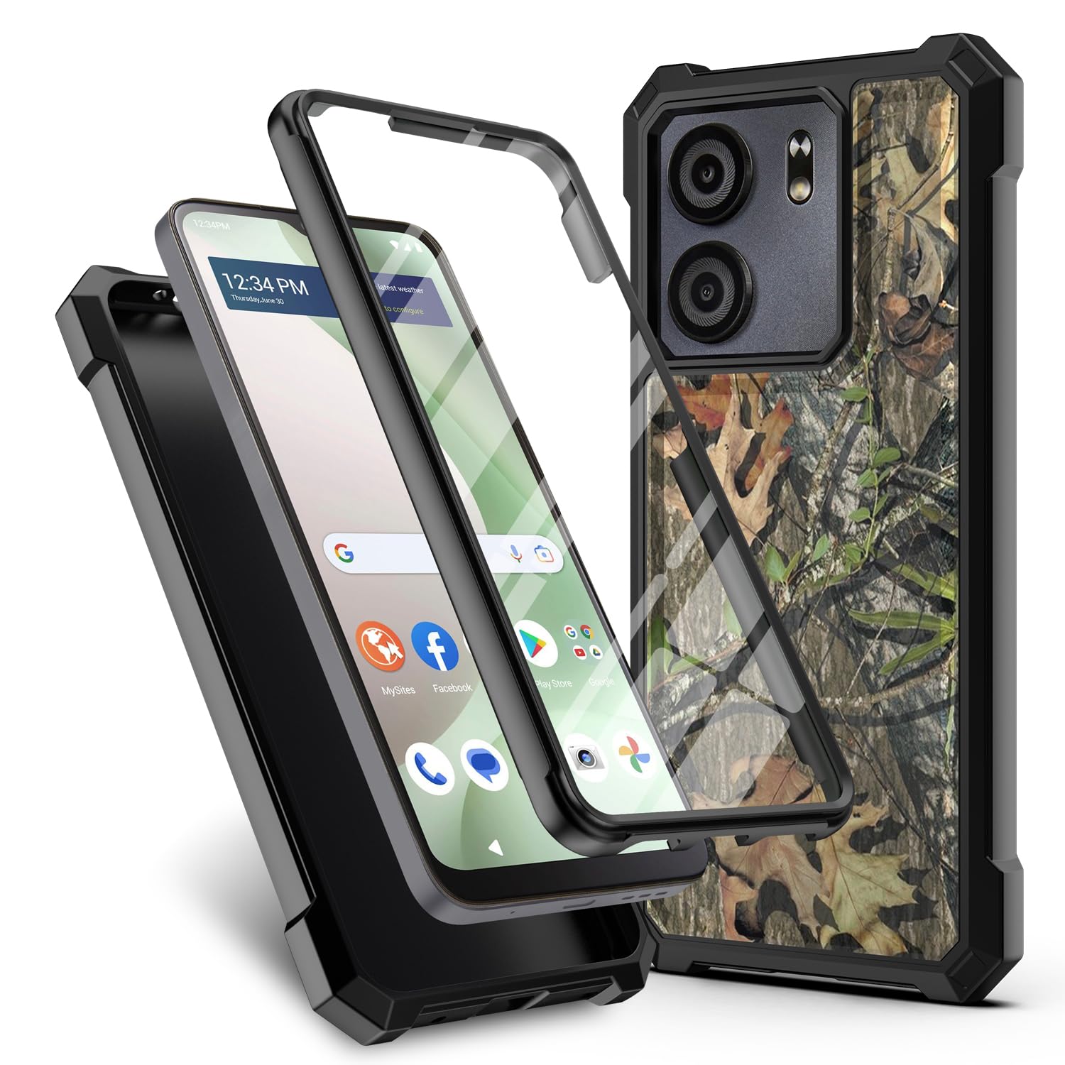 for BLU View 5 Phone Case,BLU View 5 (B160V) Case w/[Built-in Screen Protector] Dual Layer Shockproof [Military-Grade][Full-Body] Protective Bumper