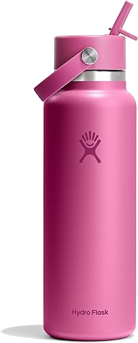 Miniatura 37 de Hydro Flask Botella de agua – Acero inoxidable aislado – Tapa flexible con popote de boca ancha, antiderrames, a prueba de fugas y recargable en 32