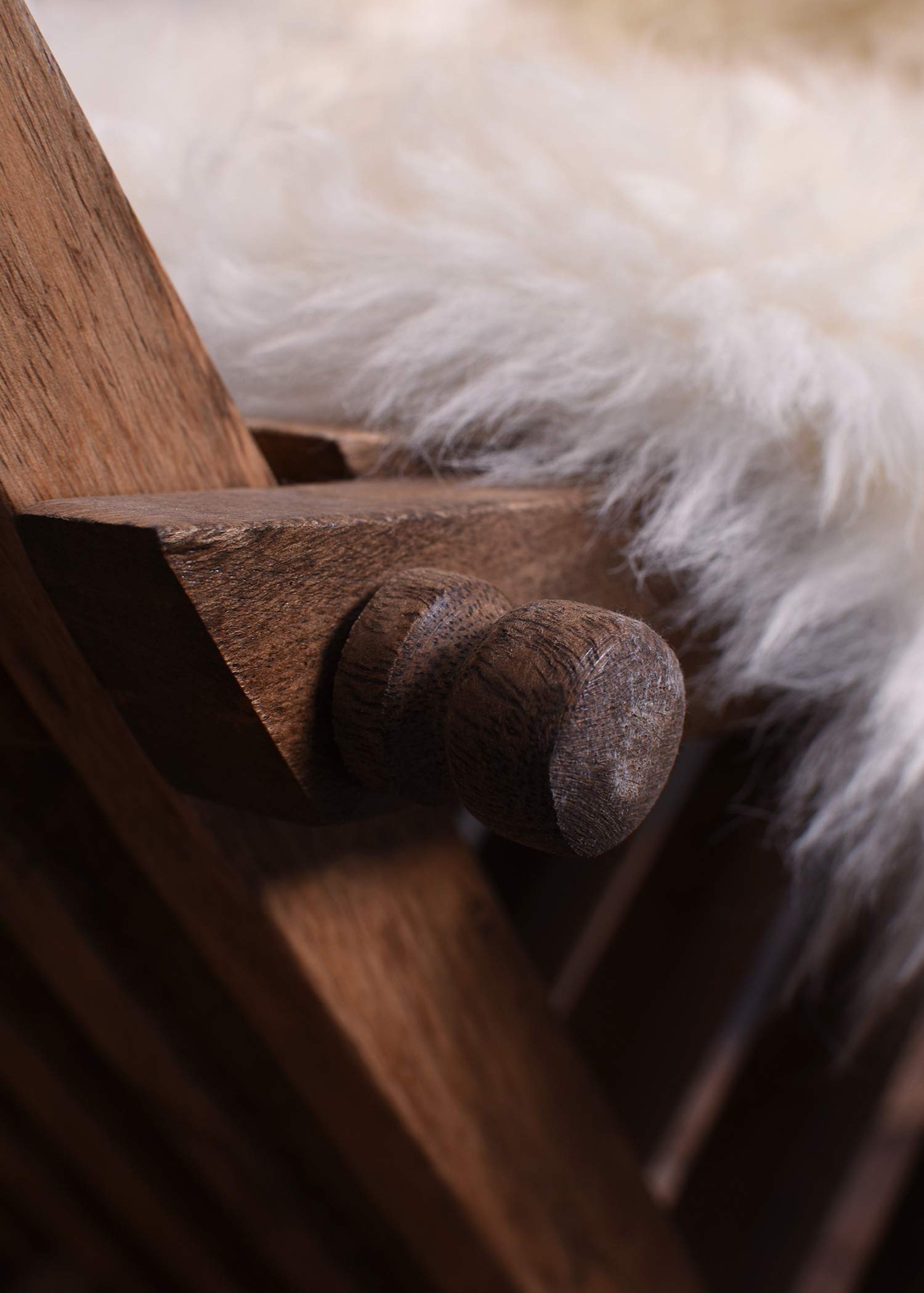Ulfberth - Mittelalterlicher Scherenstuhl mit Rückenlehne - Authentische Holz-Replik für Mittelalter Reenactment und LARP Fans