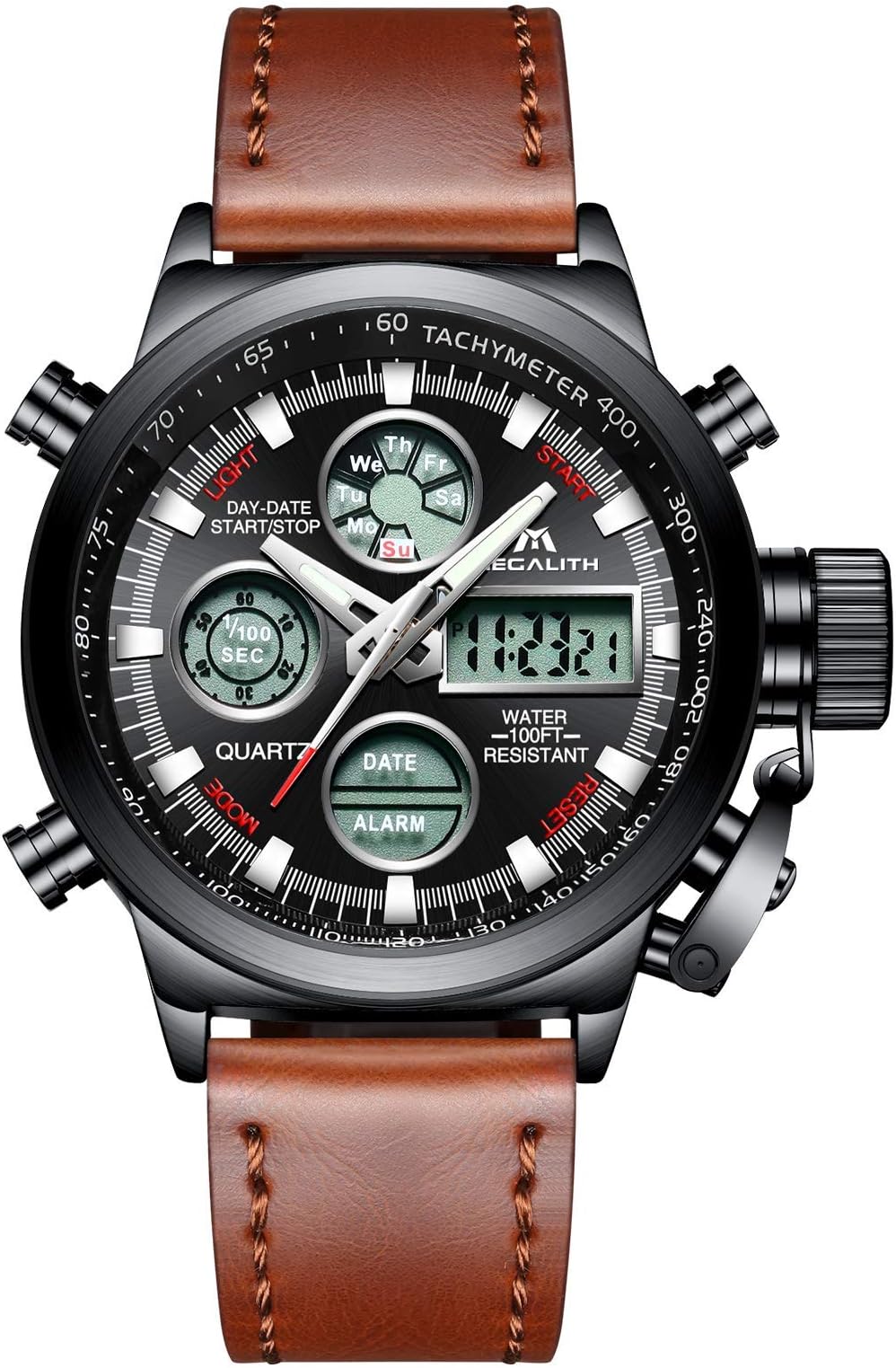 Orologio Militare Uomo Con Cinturino Nylon - Impermeabile 30m, Data E Quadrante Luminoso - Foto 6