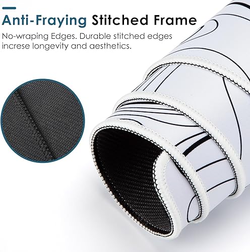 Miniatura 10 de Topographic Map - Alfombrilla de mouse impermeable de contorno extendido para el hogar y la oficina, alfombrilla grande para mouse para juegos,