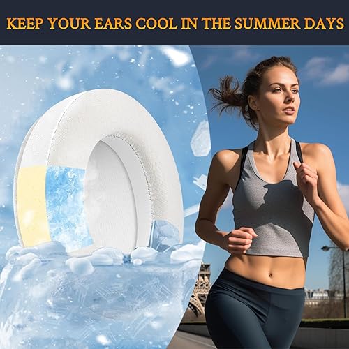 Vista 54 de SOULWIT Almohadillas de repuesto de gel refrescante para HyperX Cloud 1/2/3/Pro/Core, Cloud Alpha/Flight/Stinger Series, CloudX Stinger/Flight Negro