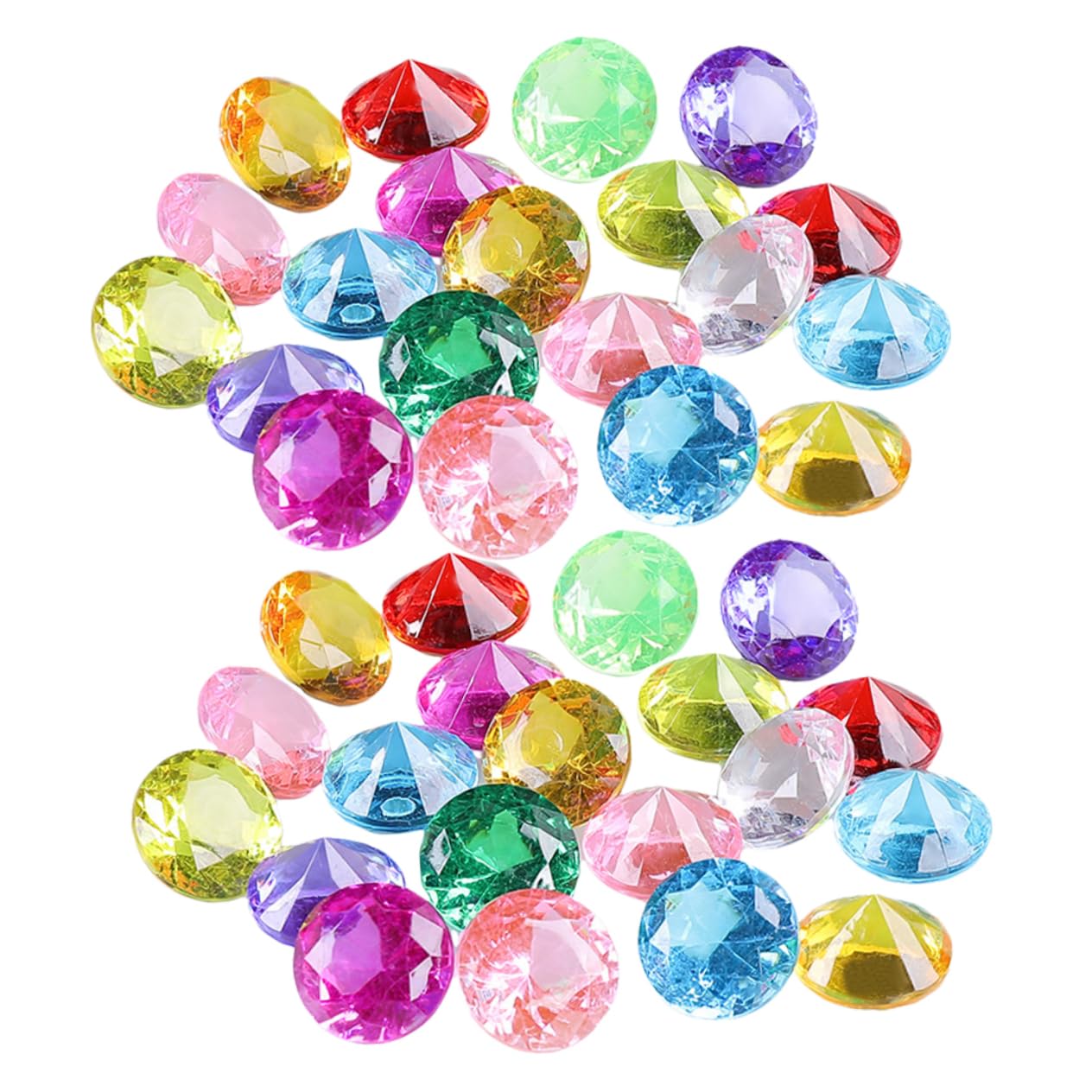 YARNOW 60pcs Acrylic Diving Gems Toy Set Pool Underwater Dive Toys for Boys and Girls Fake Diamonds Pool Party Decorations