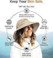 Vista 96 de GearTOP Safari Sun Hat for Men and Sun Hats for Women UV Protection UPF 50+ Hiking, Gardening, Fishing