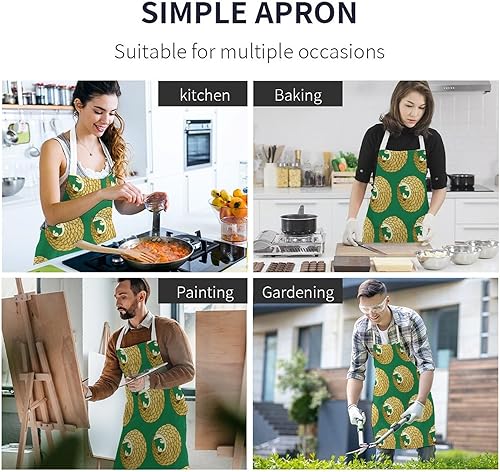 Miniatura 5 de Funny Pangolin Kitchen Apron with Adjustable Neck Strap Waterproof for Cooking Baking Drawing