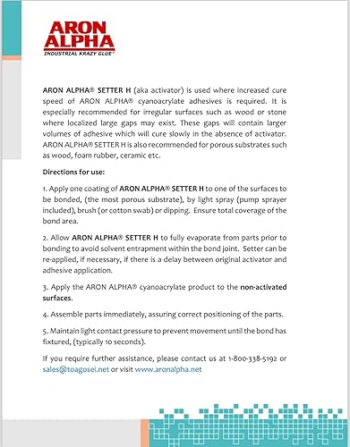 Miniatura 2 de Aron Alpha Setter H con bomba spray Mister de acción para utilizar con INSTANT adhesivos 120ml 4oz