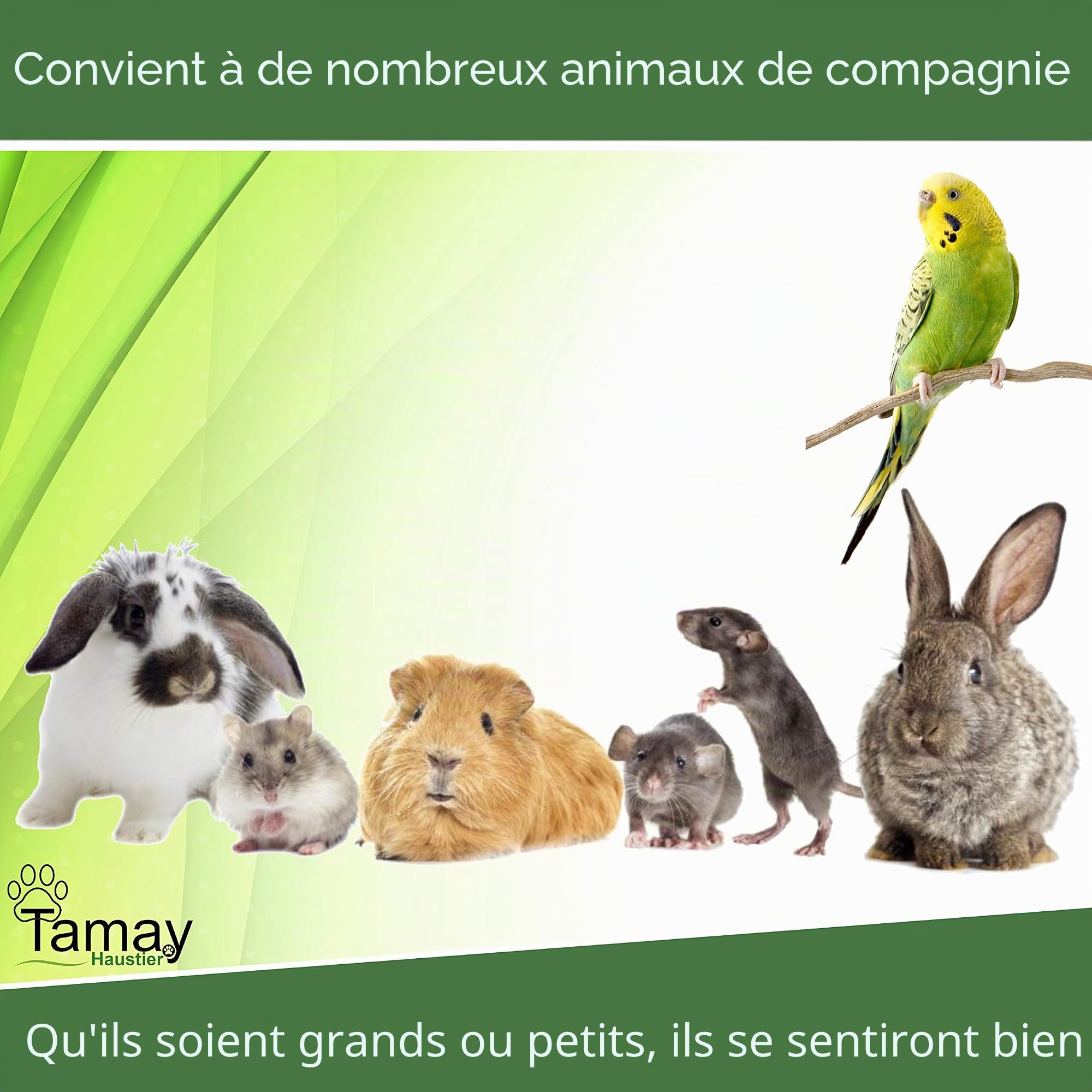 Tamay Tapis pour rongeurs en 100% chanvre, 100 x 50 cm | Tapis de cage premium sans poussière pour lapins, cochons d'Inde, petits animaux – Tapis naturel en chanvre pour rongeurs (lot de 2)