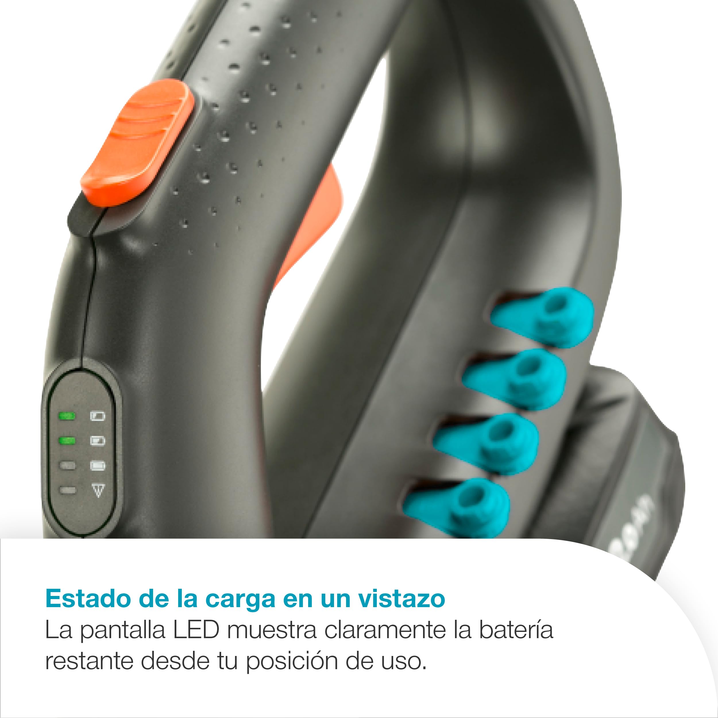 Gardena Cortabordes a batería EasyCut 23/18V P4A Set listo para usar: Potente, Ligero, Telescópico, Cabeza basculante, Sin cable (14700-20)