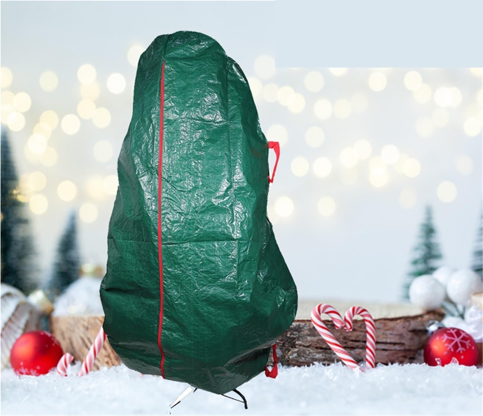 Árbol De Navidad Artificial, Bolso Tejido Vertical PE del Almacenamiento Árbol De Navidad con La Cremallera Y Manija para Mudanzas Embalaje