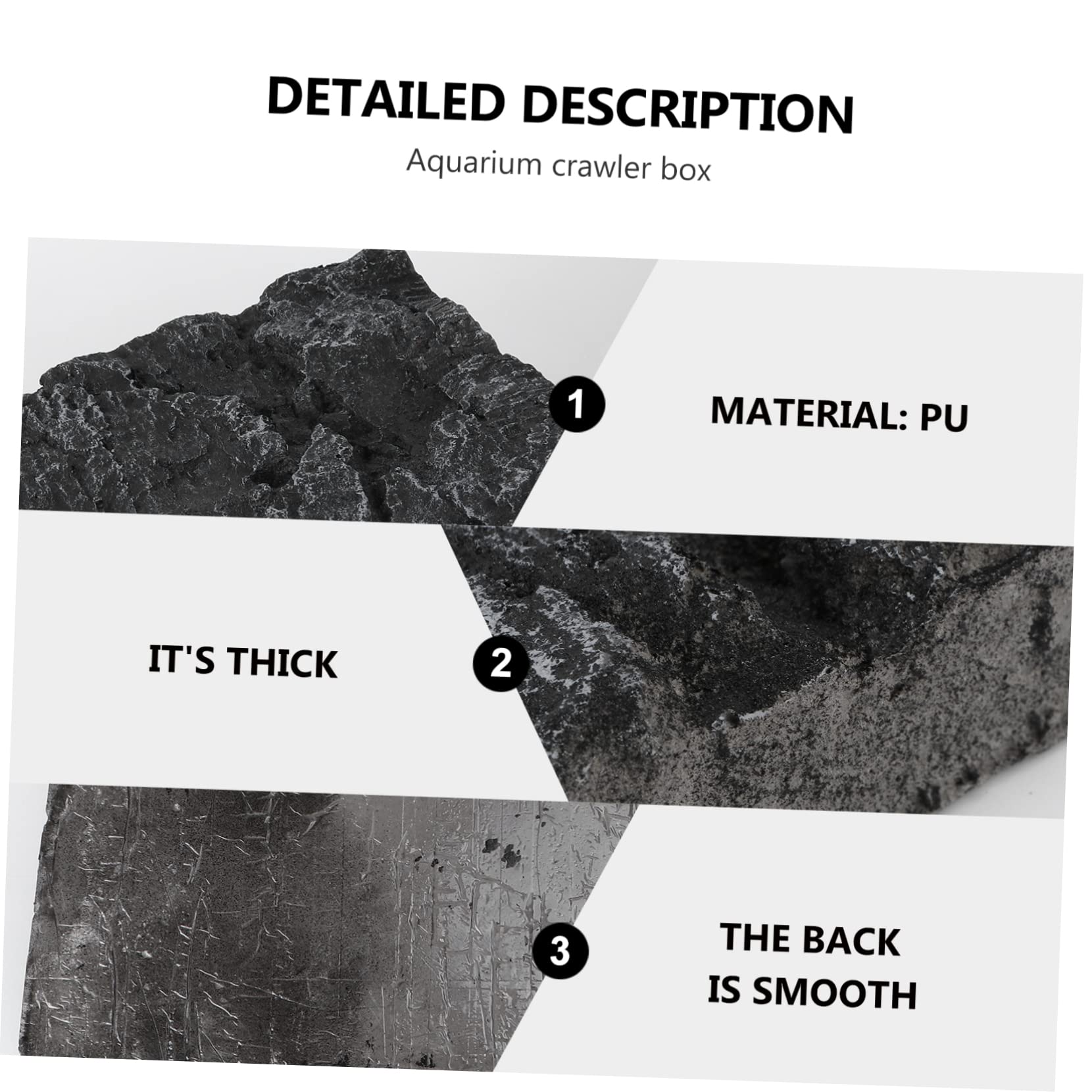 HANABASS Aquarium Rock Background Board 3D Design Easy to Decorate Betta Fish Tank