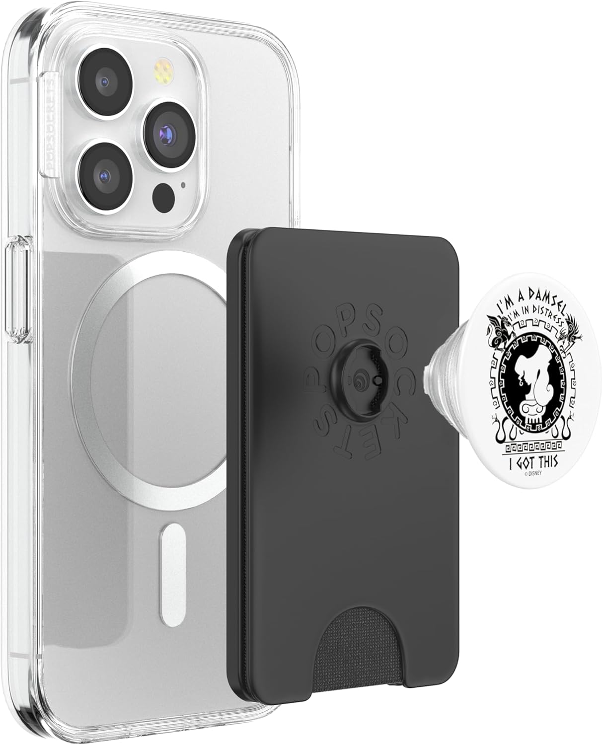 Disney Hercules Megara I'm A Damsel in Distress I Got This PopSockets PopWallet for MagSafe