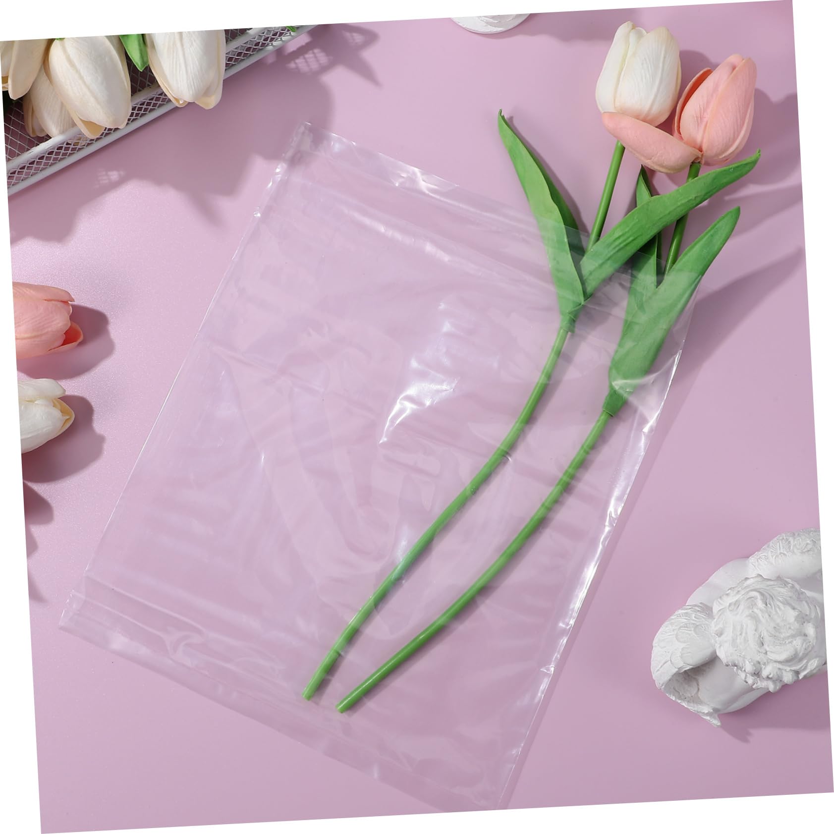 Amazon.co.jp: CANIGHT 50個 花束鮮度保持バッグ 花束用保水袋 花用