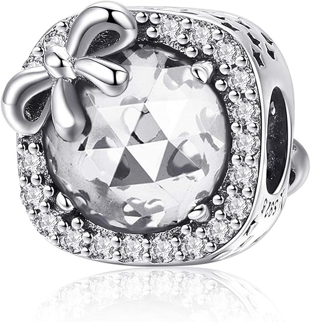 MUERDOU S925 Sterling Silver Birthstone Charm Fit Charms Bracelets and Necklaces Birthday Gifts for Women Girls