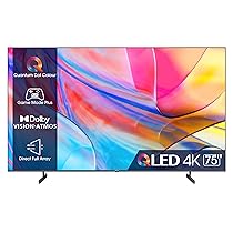 Hisense 75″ QLED 4K 2023 75A72KQ, Smart TV VIDAA U6, Dolby Vision, HDR 10+, Game Mode Plus, Alexa Built-in, VIDAA Voice, Tuner DVB-T2, S2 HEVC 10, lativù 4K