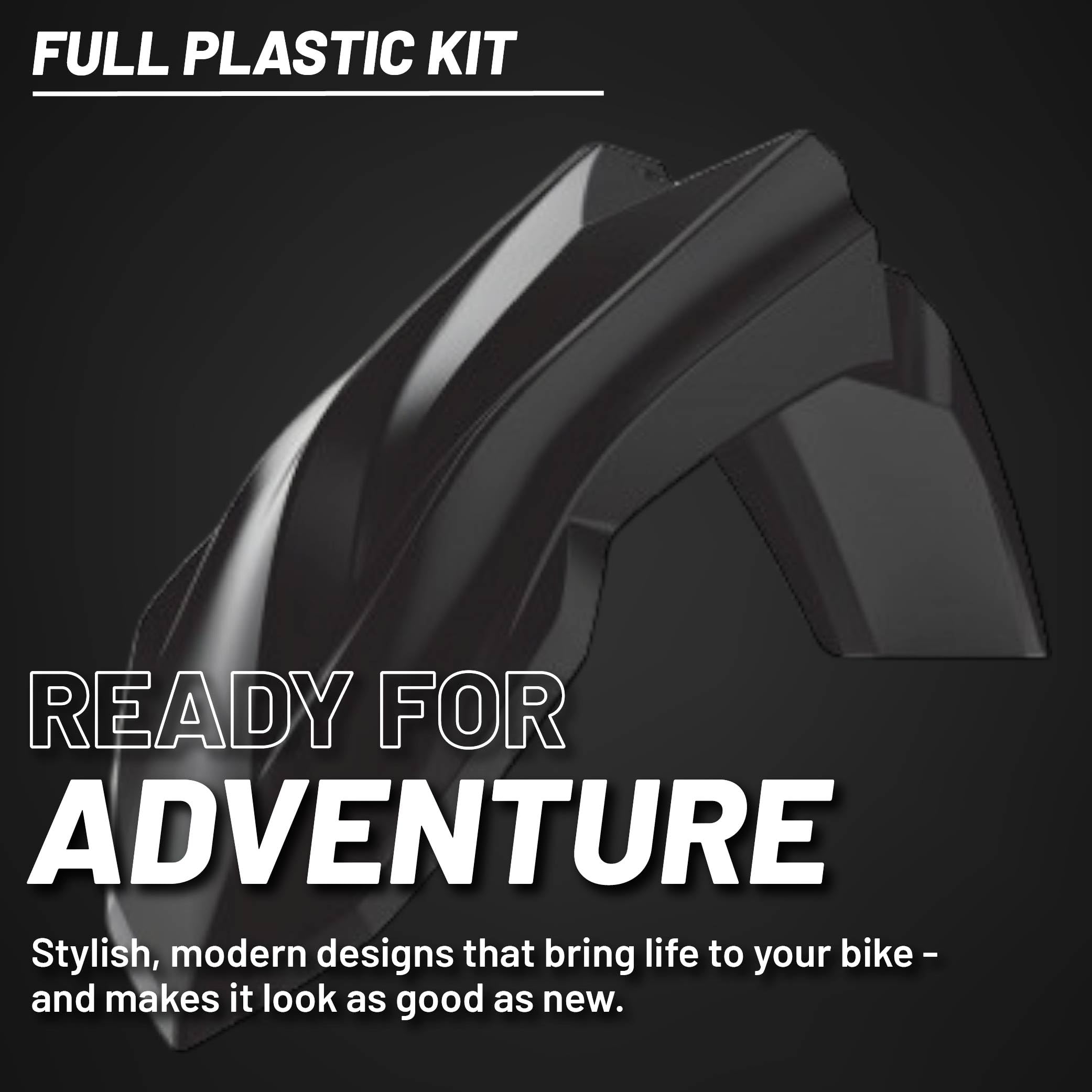 POLISPORT 91596 - Komplettes Plastik Kit für Beta RR X-Pro 2025 mit perfekter Passform, OEM-Qualität und hoher Widerstandsfähigkeit für anspruchsvolles Offroad-Fahren, Schwarz