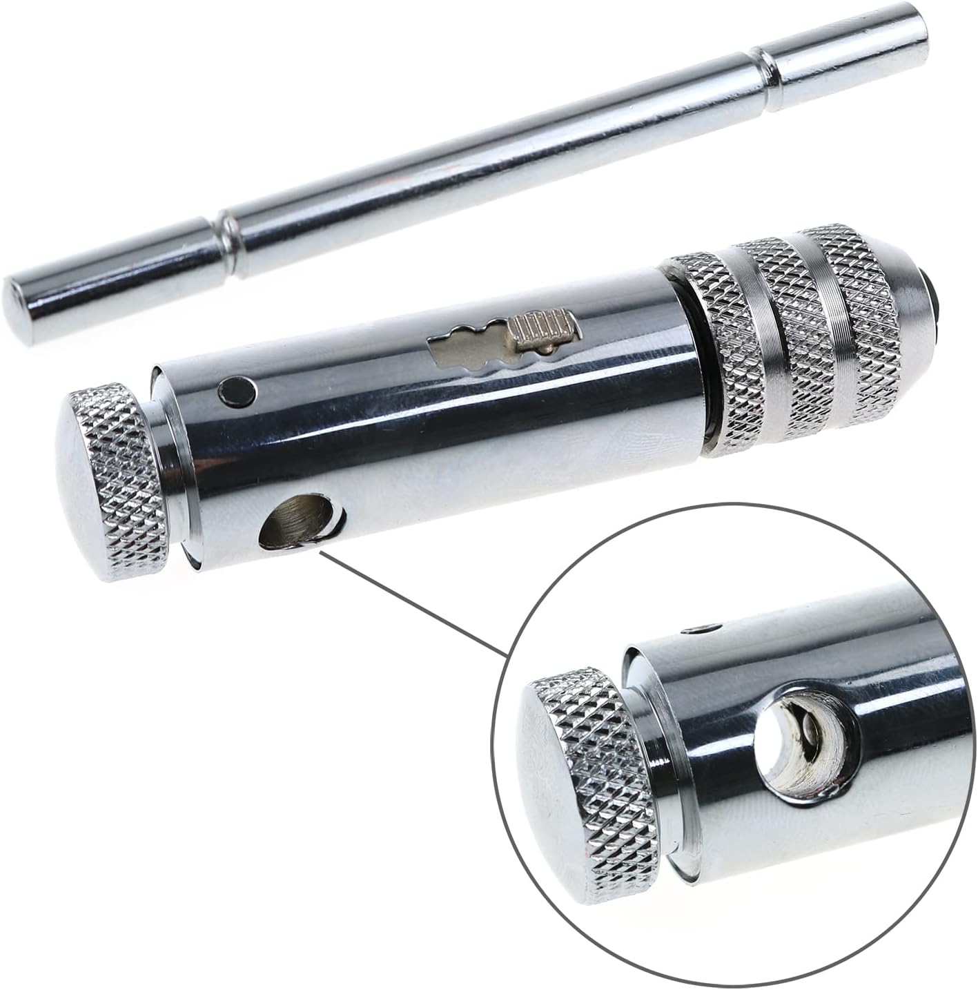 T-Handle Tap Wrench E-outstanding M3-M8 Adjustable Silver T-Handle Ratchet Drill America - DWTD338R 1/16-1/4" Ratcheting DWT Series