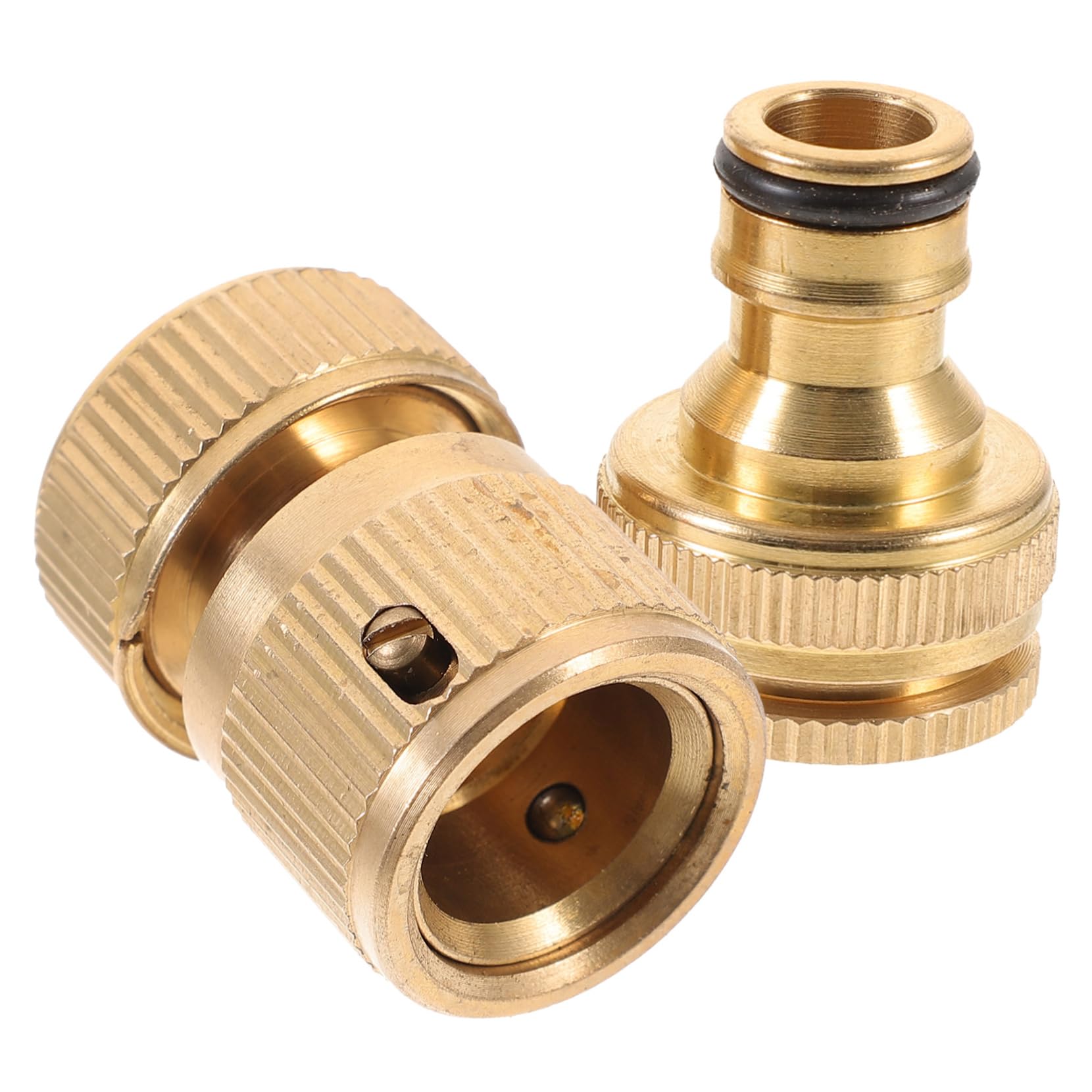 SOLUSTRE 5paia Raccordo Rapido per Tubo da Giardino Connettore per Tubo Flessibile Compatibile con Lavatrici e Irrigazione Resistente alla Corrosione e Facile da Installare