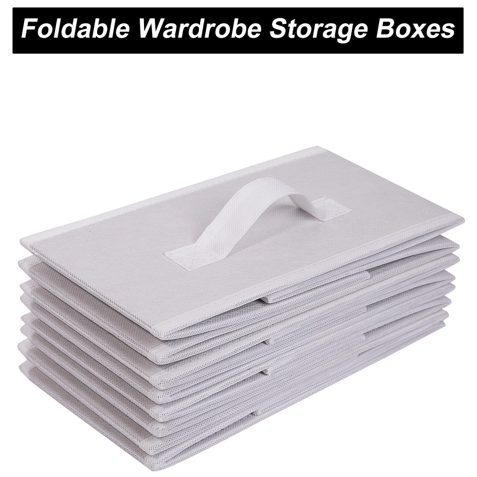 JAKAGO Wardrobe Storage Organiser 4 Pack,Foldable Superior Clothes Drawer Organisers 39 x 29 x 14 cm - Image 4