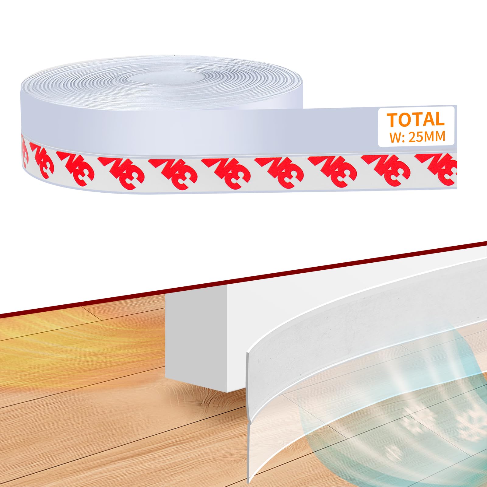 Stop aux courants d'air avec la bande d'étanchéité en silicone rouge