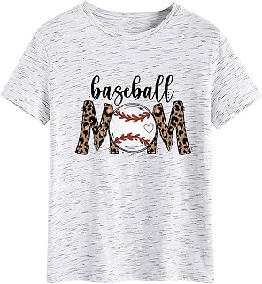 YuzRong Womens Summer Tops Solid Color Round Neck Letter Printed Short Sleeved Baggy T Shirt Elastic Comfortable Fabric Suitable for Work Office Daily Wear