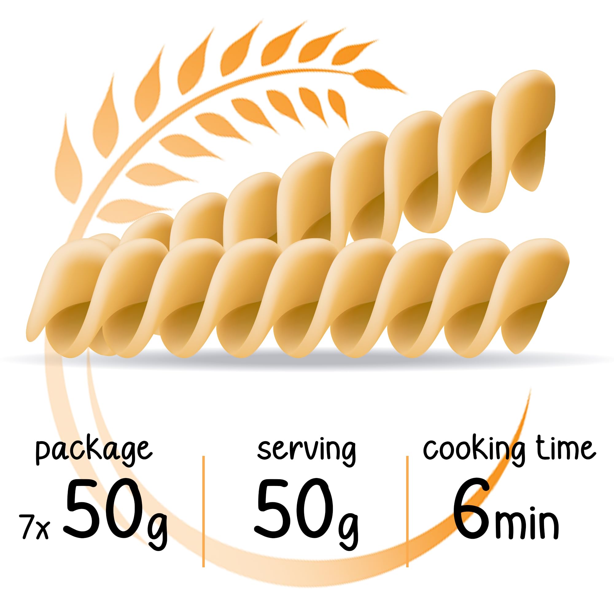 FUSILLI KETO Line@diet Fusilli Cetogénico 7x50g 350g Bajo en Carbohidratos 0.2g Azúcar Rico en Fibra y Proteínas