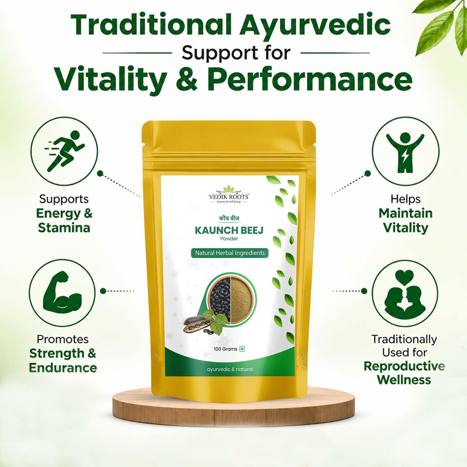 Kaunch Beej Powder – Natural Ayurvedic Herb for Daily Wellness | 100% Pure & Vegan 100g(Pack of 1) — Amazon image 4